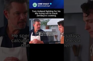 Tom Holland tries NOT to roast Zendaya’s cooking! 📉😱 | #Shorts