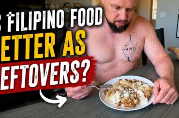 Trying Filipino food as leftovers for the 1st time in my life!