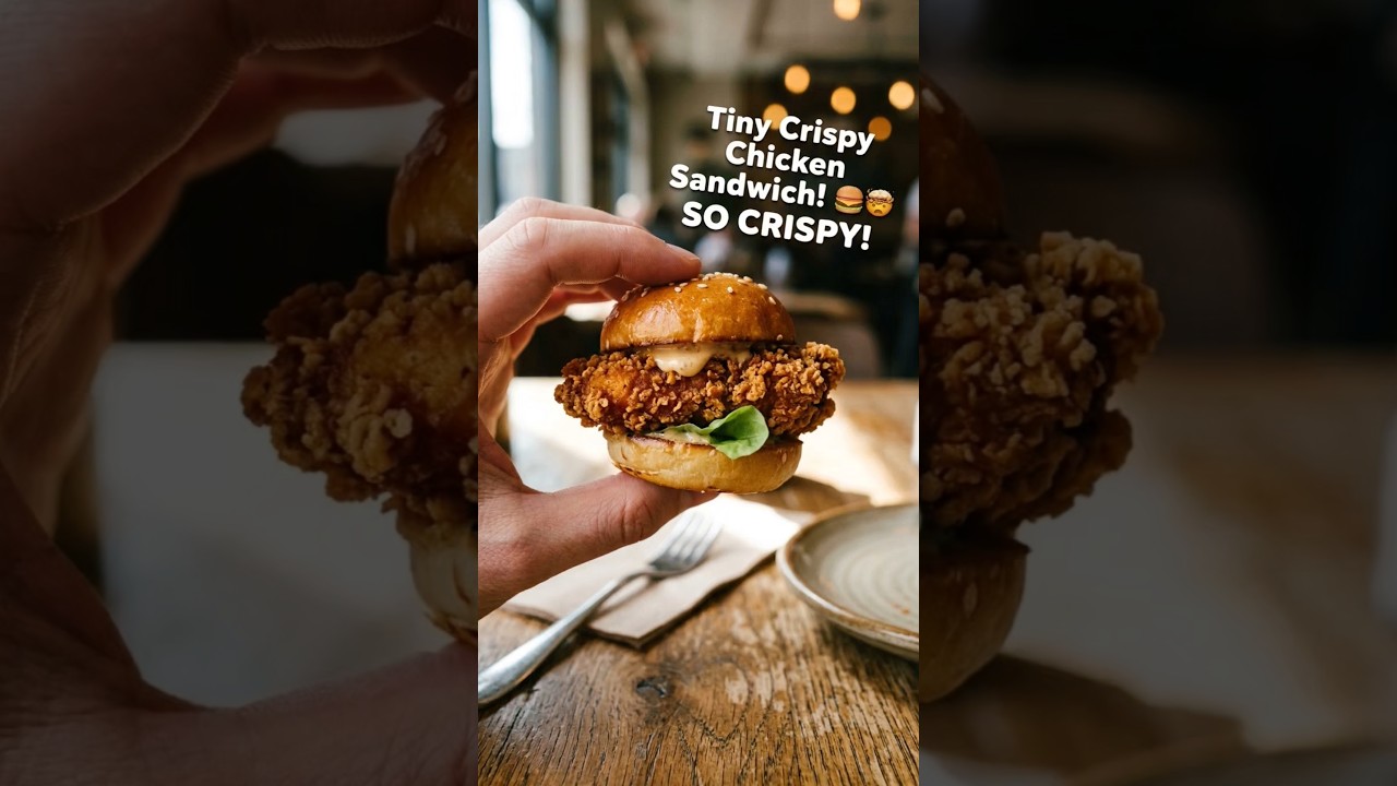 Tiny Crispy Chicken Sandwich 🍔🔥 | Ultra Realistic Miniature Cooking #cooking #food #trending Tiny Crispy Chicken Sandwich 🍔🔥 | Ultra Realistic Miniature Cooking #cooking #food #trending