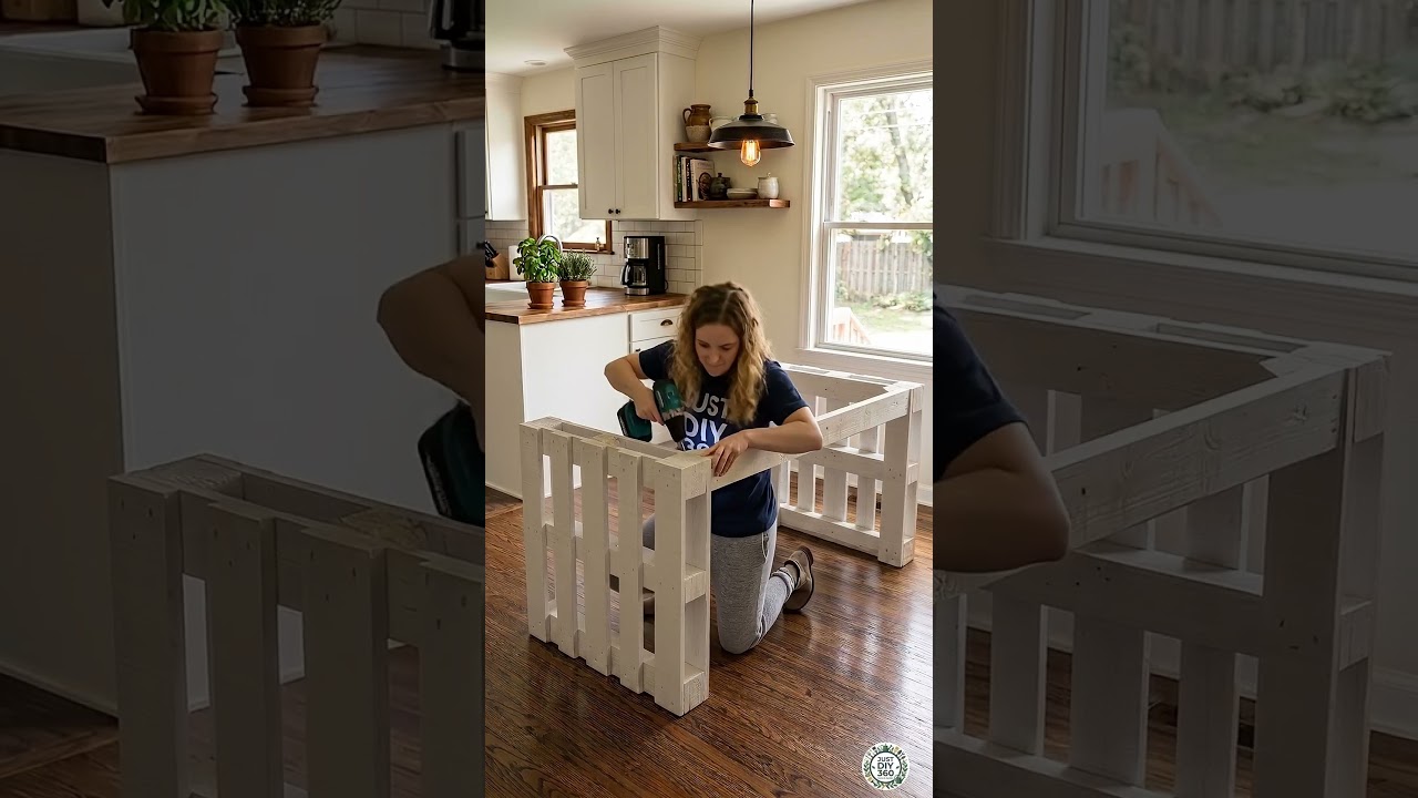 Very Simple DIY Dining Table Using Wooden Pallets | Budget Furniture Idea #diyfurniture Very Simple DIY Dining Table Using Wooden Pallets | Budget Furniture Idea #diyfurniture