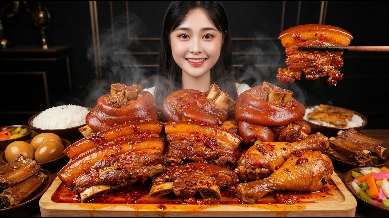 ASMR Chinese Food Mukbang: Braised Pork Belly & Rice,Spicy Noodles Egg!Massive Eating Videos |食べ |吃播 ASMR Chinese Food Mukbang: Braised Pork Belly & Rice,Spicy Noodles Egg!Massive Eating Videos |食べ |吃播