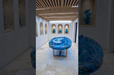 DIY Giant Ocean Wave Epoxy Resin Dining Table 🌊💙