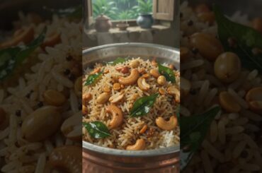 Puliyogare😋 | Karnataka Temple Prasadam  | Cozy Rainy Day Cooking #shorts  #foodie #cooking  #anime