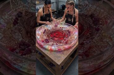 This Giant Red Rose Bouquet Is Trapped Inside a Dining Table 🌹❤️🤯