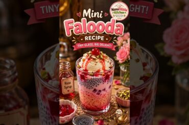 Mini Falooda 🍨🥤 | Tiny Chef Miniature Cooking | NanoNibble Kitchen #Shorts #viral #cooking
