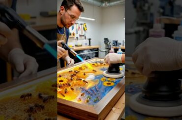 Luxury Honeycomb Epoxy Resin Dining Table Reveal | The Most Satisfying Honeycomb Epoxy Resin Table.
