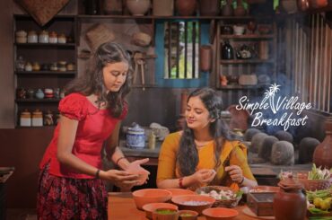Simple Village Breakfast 🌿 | Nami Makes Delicious Mushroom Korma & Traditional Kerala Noolappam.