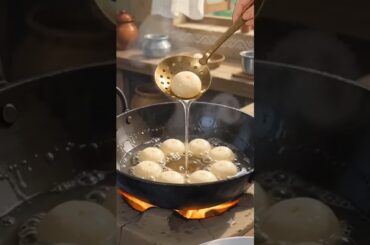 😍 Glamorous Village Wife Makes Soft & Juicy Rasgulla | Traditional Village Cooking #Shorts