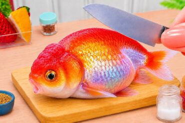 Tiny Cooking Step-by-Step Guide 🐟 Let's Make Fried Fish in Tomato Sauce | Petite Cooking