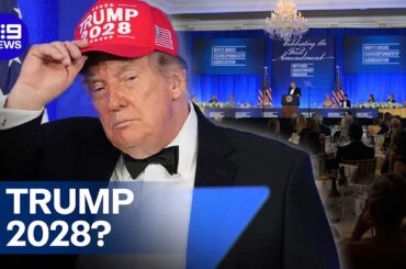 Donald Trump delivers bizarre White House Correspondents' Dinner speech | 9 News Australia