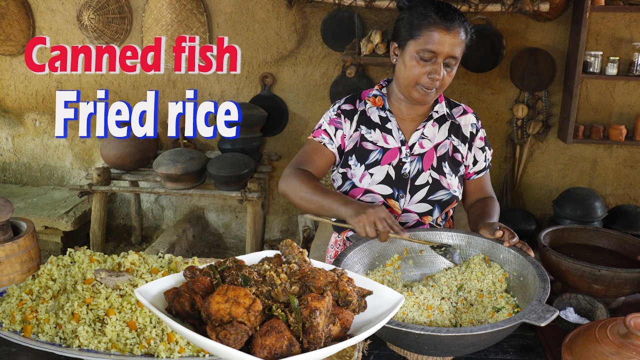 Fried chicken curry & Canned fish fried rice This is how it is made to taste like a village Fried chicken curry & Canned fish fried rice This is how it is made to taste like a village