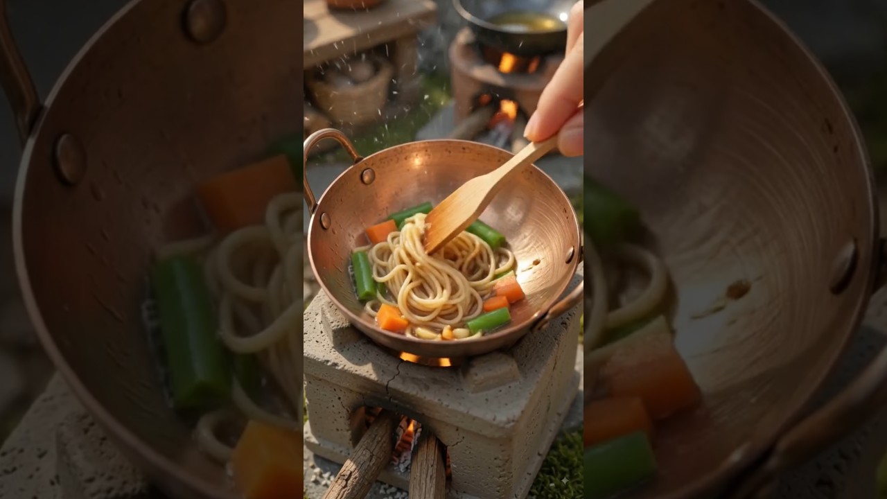 Mini Noodles Cooking 🍜 | Tiny Outdoor Kitchen ASMR | Realistic Miniature Food #shorts Mini Noodles Cooking 🍜 | Tiny Outdoor Kitchen ASMR | Realistic Miniature Food #shorts