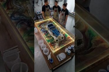 This Giant Vintage Classic Car Is Trapped Inside a Dining Table 🚗✨🤯