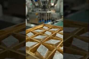 kaju katli making process in factory #dryfruits #food #cooking