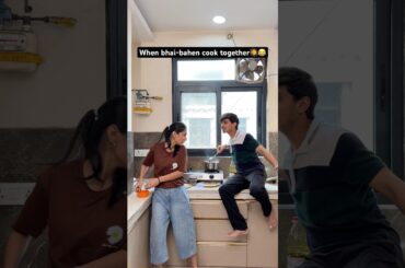 Aj to tabahi pakki h😂😤 #comedy #brothersister #cooking #viral #relatable