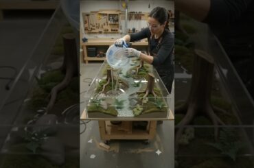 She Sealed an Ancient Forest Inside a Luxury Epoxy Dining Table! #diy #diycrafts