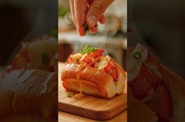 🦞 Ultimate Butter-Poached Maine Lobster Roll |Miniature Cooking ASMR |Tiny Kitchen Story #shorts