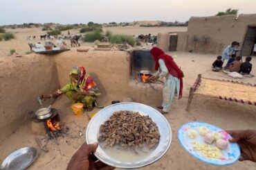 Desert Old Woman Ancient Life | Cooking Dry Beef & Unique Desert Food | Village Life in Pakistan