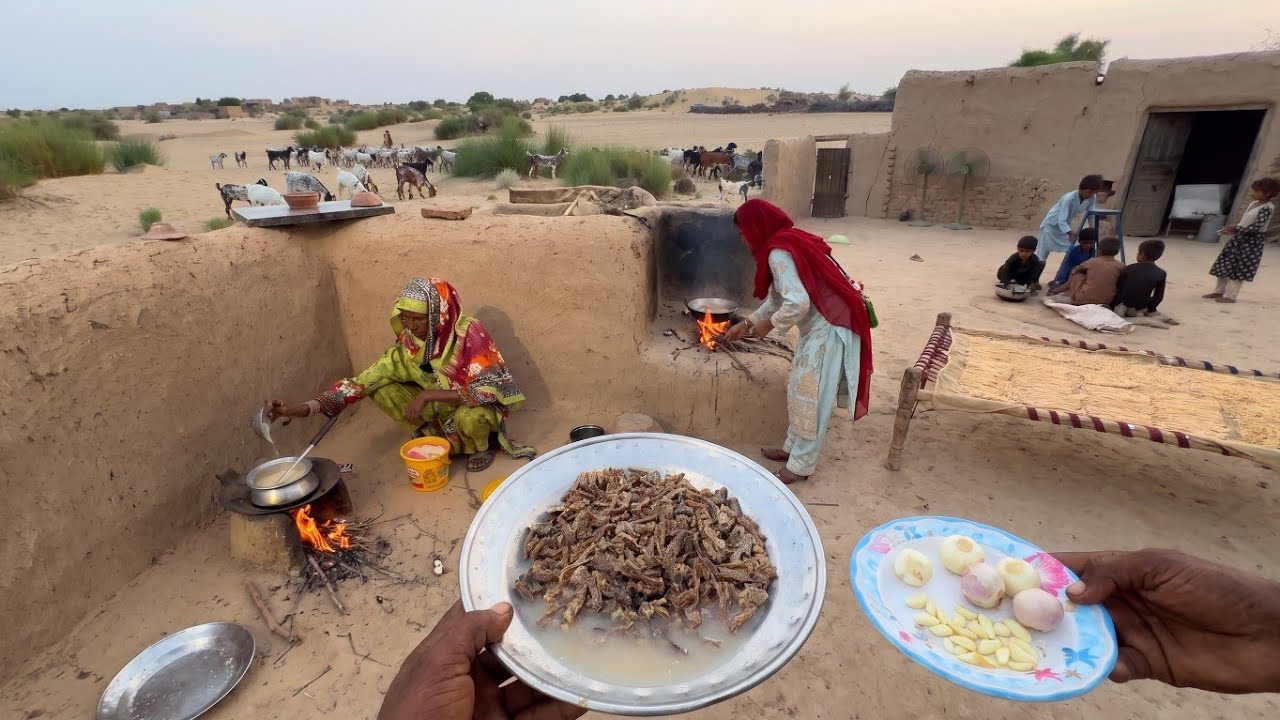 Desert Old Woman Ancient Life | Cooking Dry Beef & Unique Desert Food | Village Life in Pakistan Desert Old Woman Ancient Life | Cooking Dry Beef & Unique Desert Food | Village Life in Pakistan
