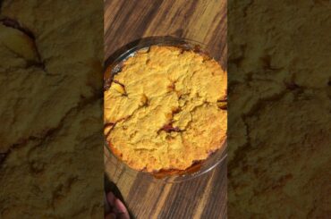 Brown Sugar Cornbread Peach Cobbler