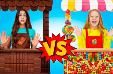 Nastya and Evelyn try exciting cooking challenges