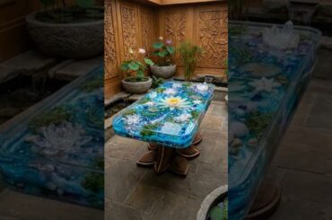 This Giant Water Lily Garden Is Trapped Inside a Dining Table 🪷💙🤯