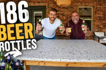 I Used 186 Beer Bottles to Make a Glass Terrazzo Dining Table