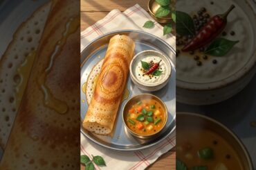 Making Crispy Dosa  | Studio Ghibli Style Animation | Slow Living & Village Cooking#shorts#cooking