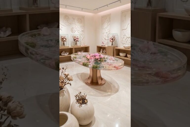 DIY Giant Pink Peony Bouquet Epoxy Resin Dining Table 🌸💗