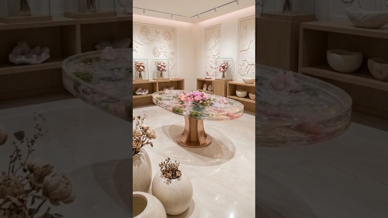 DIY Giant Pink Peony Bouquet Epoxy Resin Dining Table ๐ธ๐ DIY Giant Pink Peony Bouquet Epoxy Resin Dining Table ๐ธ๐