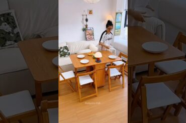 Perfect Dining Table for Small Homes #shorts #SpaceSavingFurniture #DiningTable