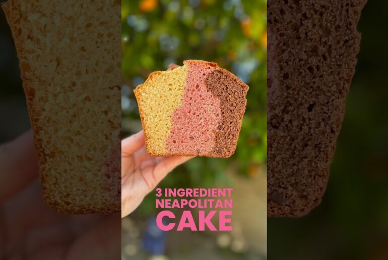 3-Ingredient Neapolitan Cake
