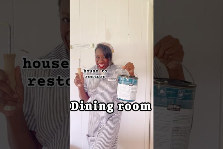 Vintage dining room makeover #shortscreator #50sstyle #vintage