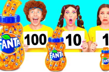 100 Layers of Food Challenge | Amazing Hacks and Tricks by BaRaDa Challenge