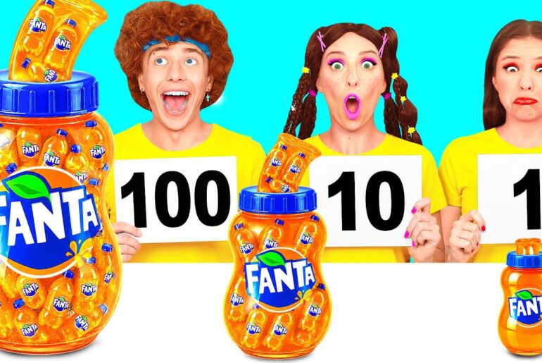 100 Layers of Food Challenge | Amazing Hacks and Tricks by BaRaDa Challenge