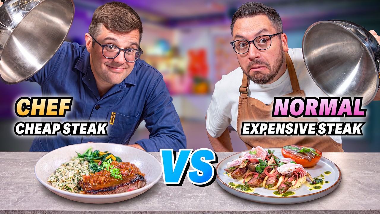 Budget Steak Battle: Chef (Cheap) vs Normal (Expensive) | Sorted Food Budget Steak Battle: Chef (Cheap) vs Normal (Expensive) | Sorted Food