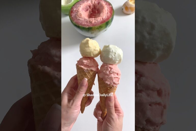 make ice cream with me day 79🍦#asmrvideo #dessert #cooking #asmrvideo  #food #icecream