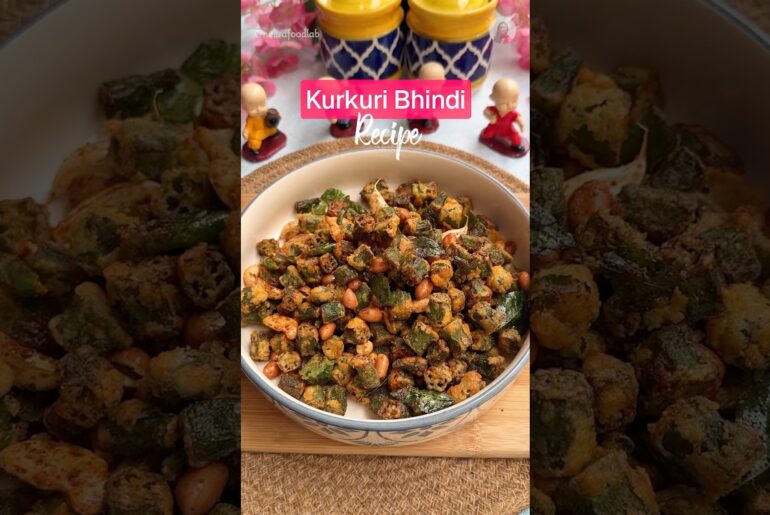 Perfect Kurkuri Bhindi recipe 😋| Snacks recipe #trending #viral #food #cooking #shorts