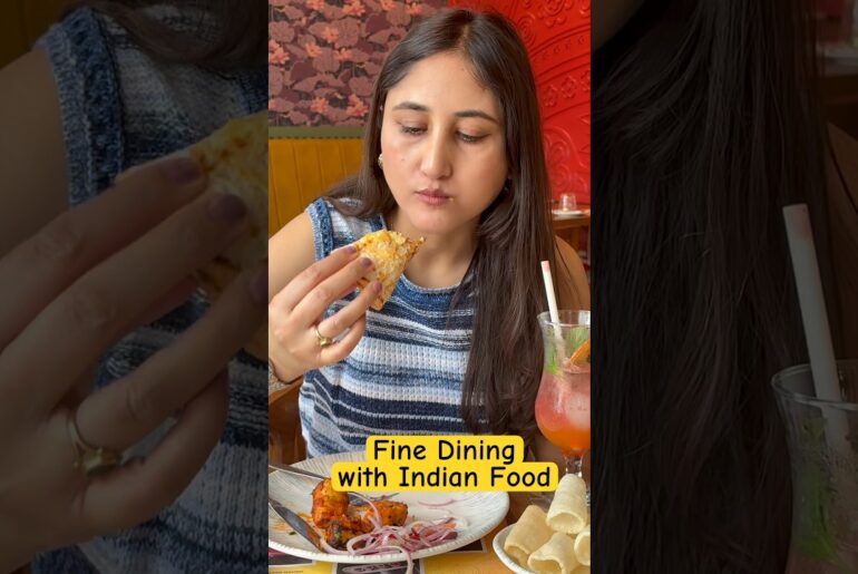 I tried Indian Food at a fine dine restaurant for the first time #naan #trending #viral #best