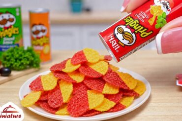 🤤 So Crispy Mini Pringles Potato Chips Recipe | ASMR Cooking Mini Food