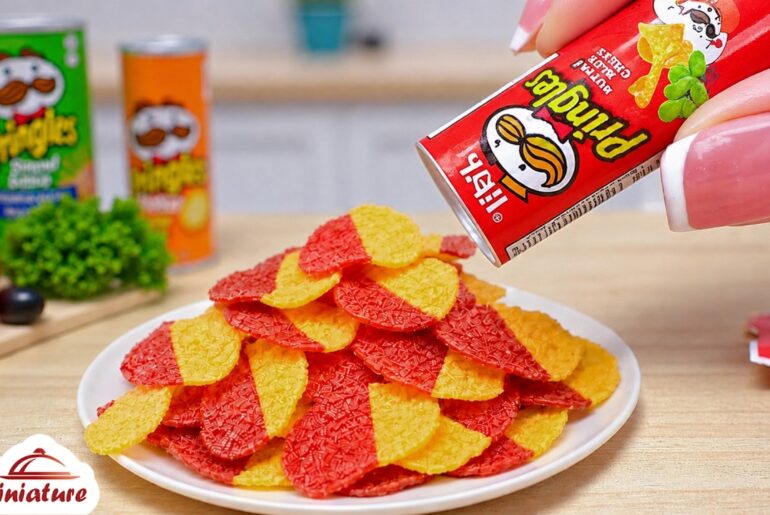 🤤 So Crispy Mini Pringles Potato Chips Recipe | ASMR Cooking Mini Food
