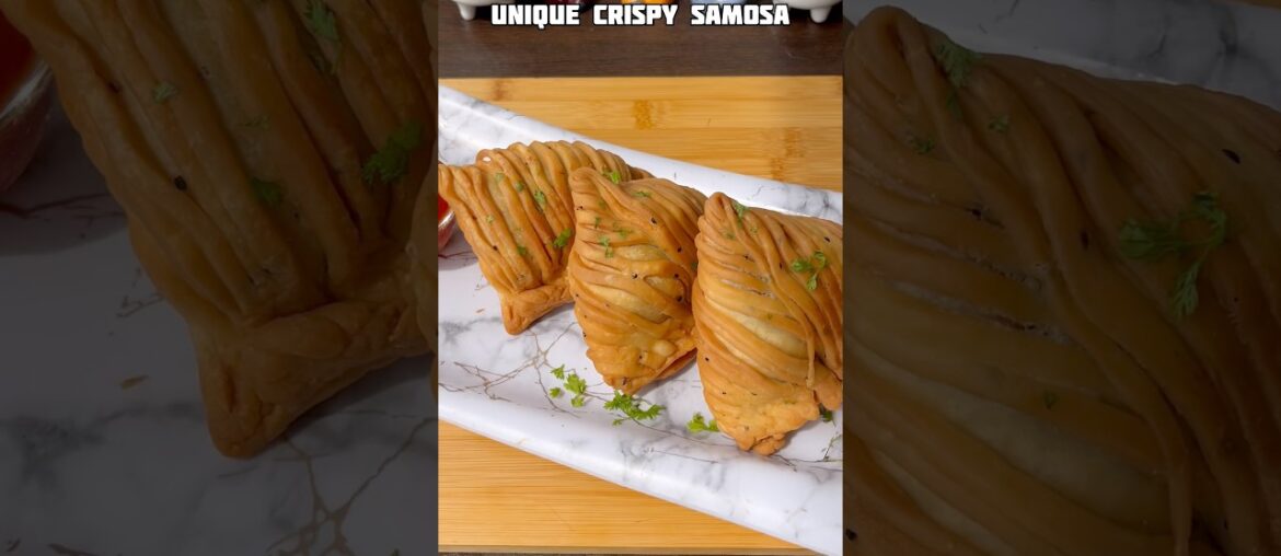 Unique crispy samosa #shorts #recipe #snacks #samosa #potato #shortsfeed #trending #viral #cooking