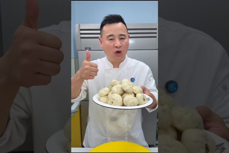 Fluffy Steamed Pork Buns #shorts #food #cooking