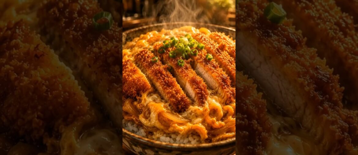 Easy Katsudon Recipe for Beginners | Crispy Tonkatsu with Egg #cooking #shorts # #japanesehibachi