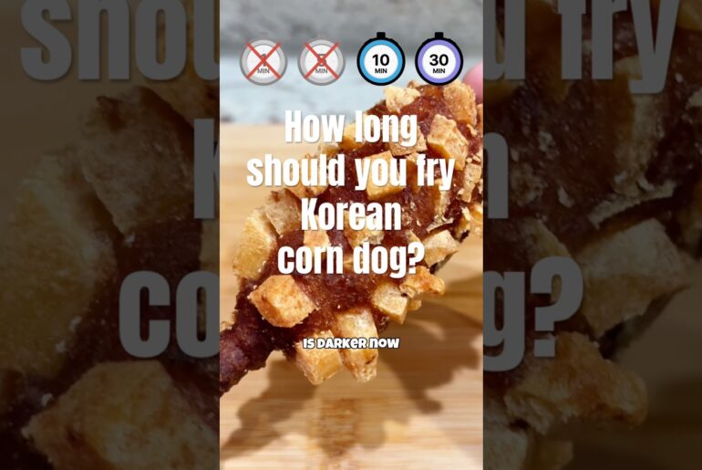 Cooking test Ep. 86 Korean corn dog how long should you fry Korean corn dog? #cooking