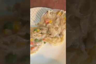 So easy and comforting! Chicken Pot Pie Gravy Biscuits  #cooking #recipe #food #dinner #meal