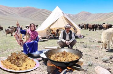 The Most Famous Shepherd Food Kabuli Pulao | Surviving as a Shepherd in the Afghanistan Mountains