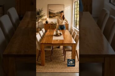 How to Build a Modern Dining Table from Reclaimed Wood #diy #transformation #homedecor