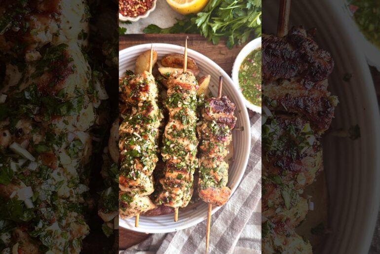 Chimichurri Chicken Kebabs