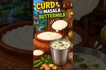 Cozy Village Style Masala Buttermilk! 🌿🥛”#shorts #shortsfeed#cooking #AI#vairal#2d3d
